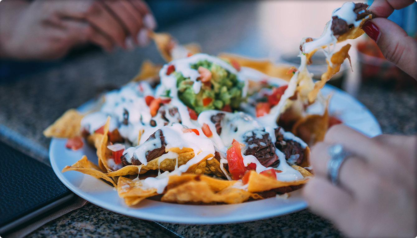 This post is about sharing, and these people are sharing Nachos.